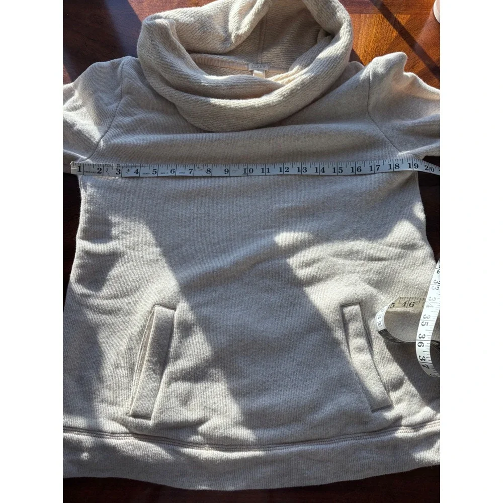 J. Crew Cowl Neck Sweater‎ Fleece Pullover Beige Size M